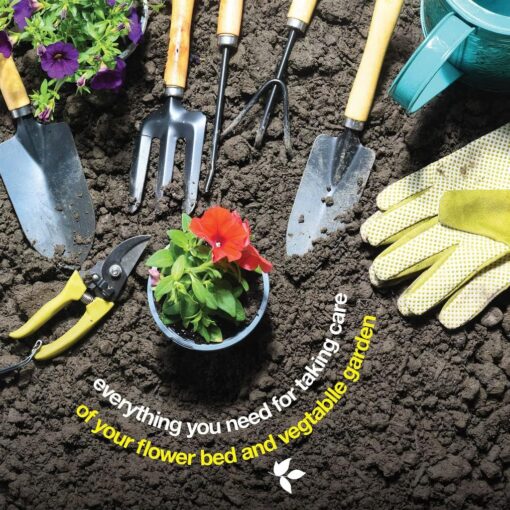 Gardening Tools Set of 10 - Complete Heavy Duty Garden Tools Set with Fashion Handbag - Durable Gardening Supplies Kit Ideal Garden Gifts for Women - Image 5