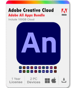 Adobe Animate 1 Year Subscription All Adobe Creative Cloud Apps Bundle